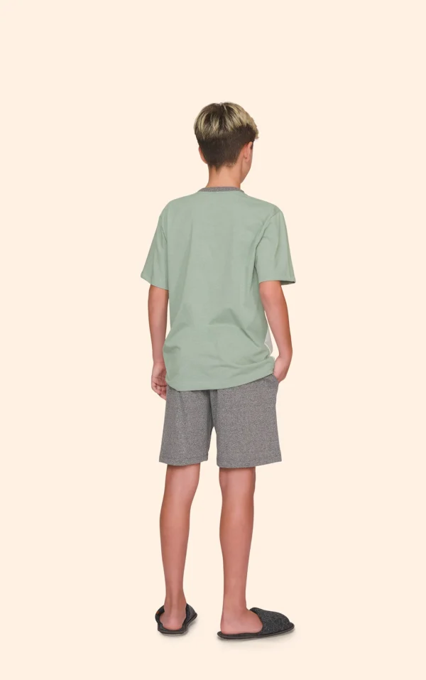 Pijama Curto Masculino Infantil Feel Renewed - Imagem 2