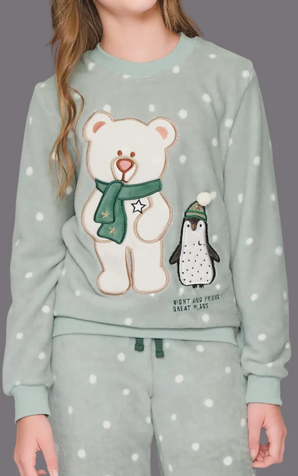 Pijama Fleece Infantil Let's Snow - Image 2