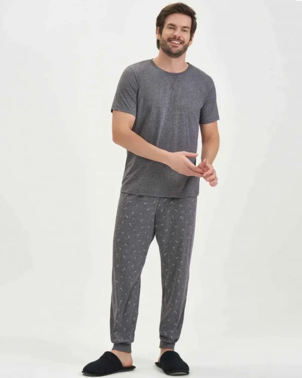 Pijama Manga Curta Masculino - Imagem 3