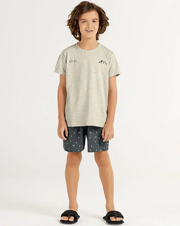 Pijama Manga Curta Infantil Masculino - Imagem 2