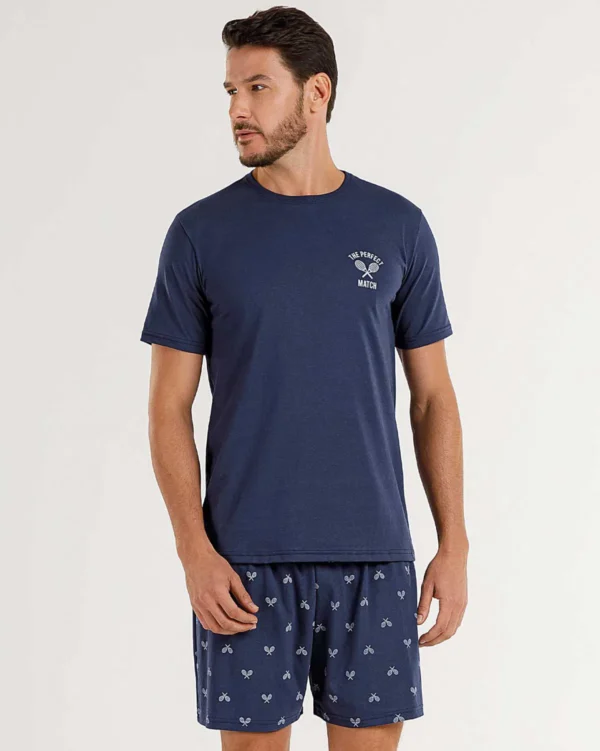 Pijama Manga Curta Masculino