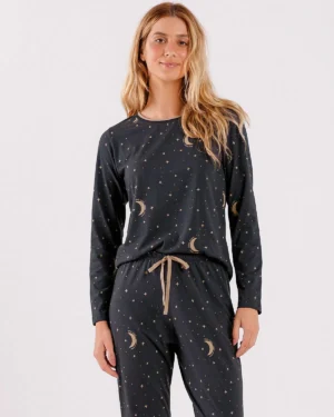 Pijama Feminino Manga Longa com Calça