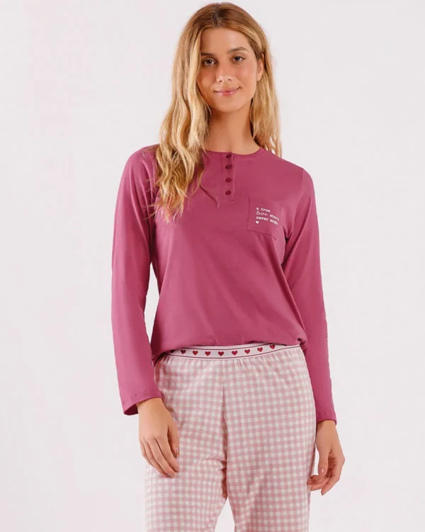 Pijama Feminino Manga Longa com Calça