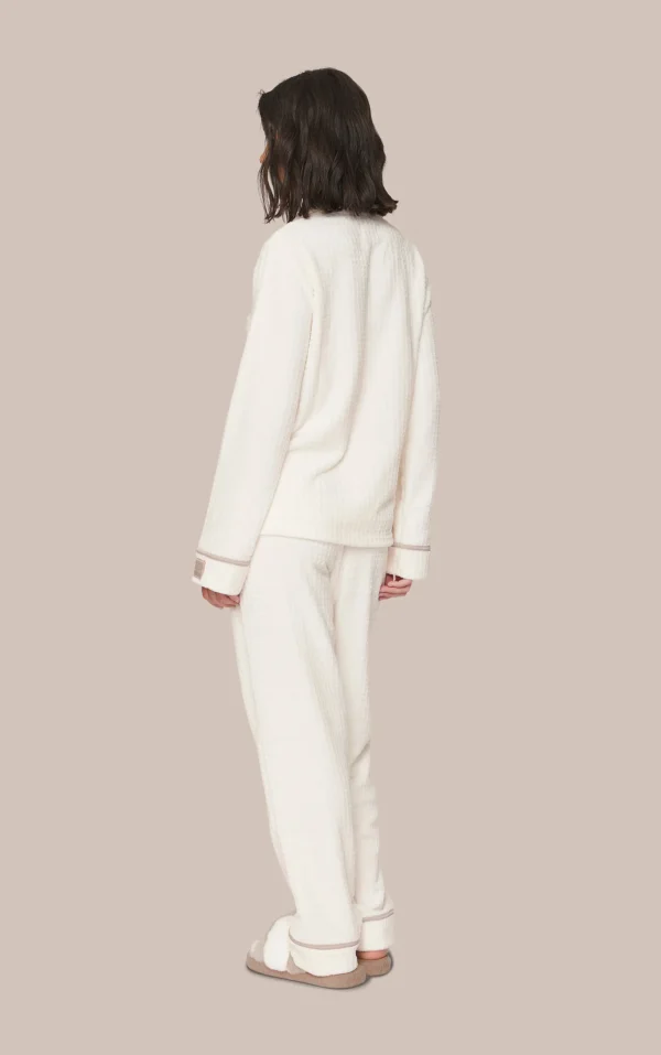 Pijama Feminino Aberto em Fleece com Blusa de Botões Manga Longa e Calça com Barra Reta Dreamy Nights - Imagem 5