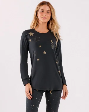 Pijama Feminino Manga Longa com Legging