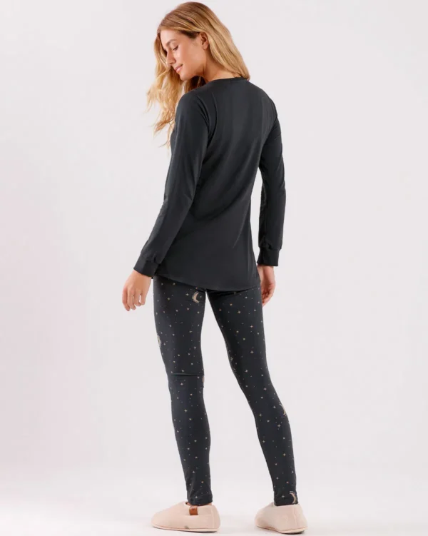 Pijama Feminino Manga Longa com Legging - Imagem 3
