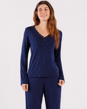 Pijama Feminino Manga Longa com Calça