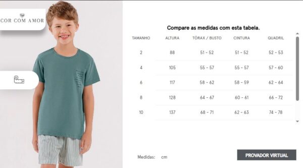 Pijama Infantil Masculino Manga Curta com Bermuda - Imagem 4