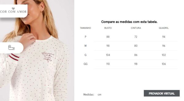Pijama Feminino Manga Longa com Calça - Imagem 4